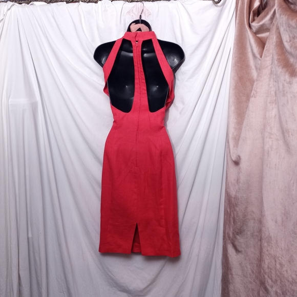 VINTAGE NIPON BOUTIQUE Linen Dress w/Caged Back - Picture 2 of 7